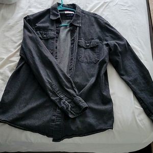 Dark Grey Wrangler Comfort Flex Button Up